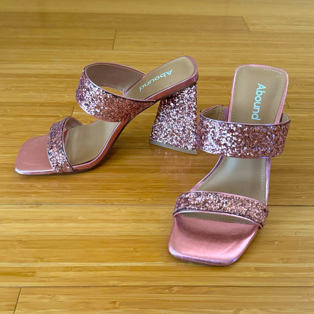 Pink Sequined Sandals by Abound